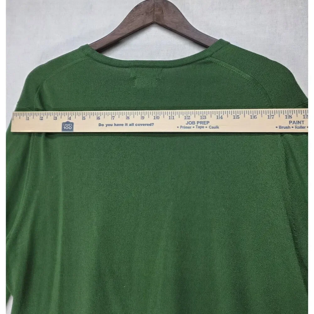 Banana Republic Silk Cashmere Preppy Green Classic Pullover Men's Sweater (L)